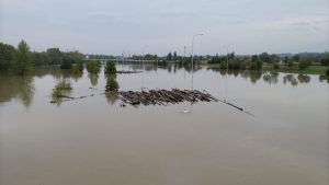 Povodněmi zatopené komunikace na Ostravsku. Foto: ŘSD