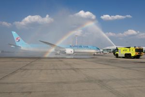 Premiéra Boeingu 787-10 Dreamliner společnosti Korean Air v Praze. Foto: Letiště Praha