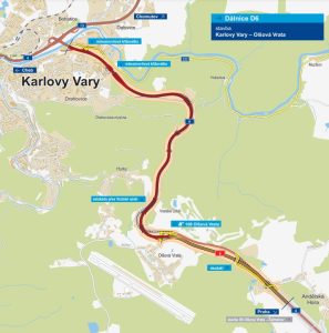 D6 Karlovy Vary - Olšová Vrata. Pramen: ŘSD