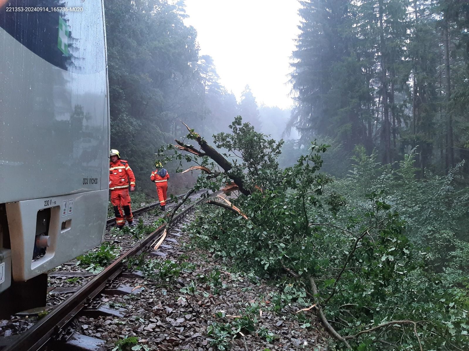 Odstraňování následků extrémního počasí na železnici. Foto: Správa železnic