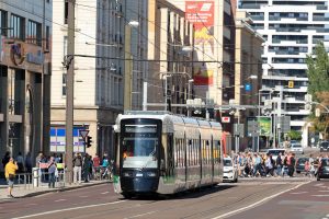 Nová tramvaj Flexity pro Magdeburg. Foto: MVB