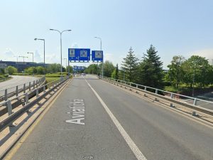 Příjezdový most k pražskému letišti, který bude rozšířen. Zdroj: Google Street View