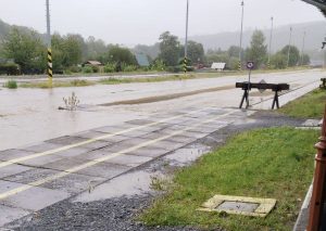 Zatopená stanice Vrbno pod Pradědem. Foto: GW Train Regio