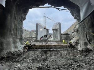 Budování tunelu Skärholmen u Stockholmu. Foto: Subterra