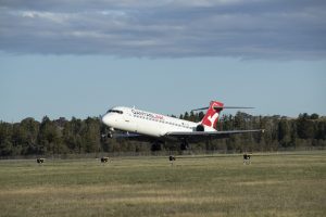 Poslední let Boeingu 717 v barvách Qantas. Foto: Qantas