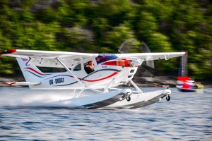 Testování hydroplánu na Orlíku. Foto: Aeropilot, s.r.o.