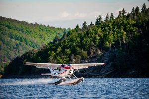 Testování hydroplánu na Orlíku. Foto: Aeropilot, s.r.o.