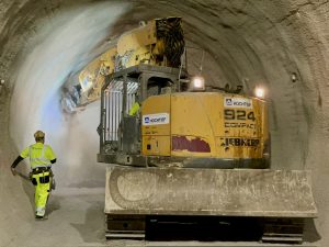 Propojení trasy metra C s   nově budovaným Déčkem.
Foto: Zdopravy.cz / Vojtěch Očadlý