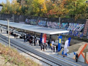 Slavnostní otevření zastávky Praha-Kačerov. Foto: Zdopravy.cz / Jan Nevyhoštěný