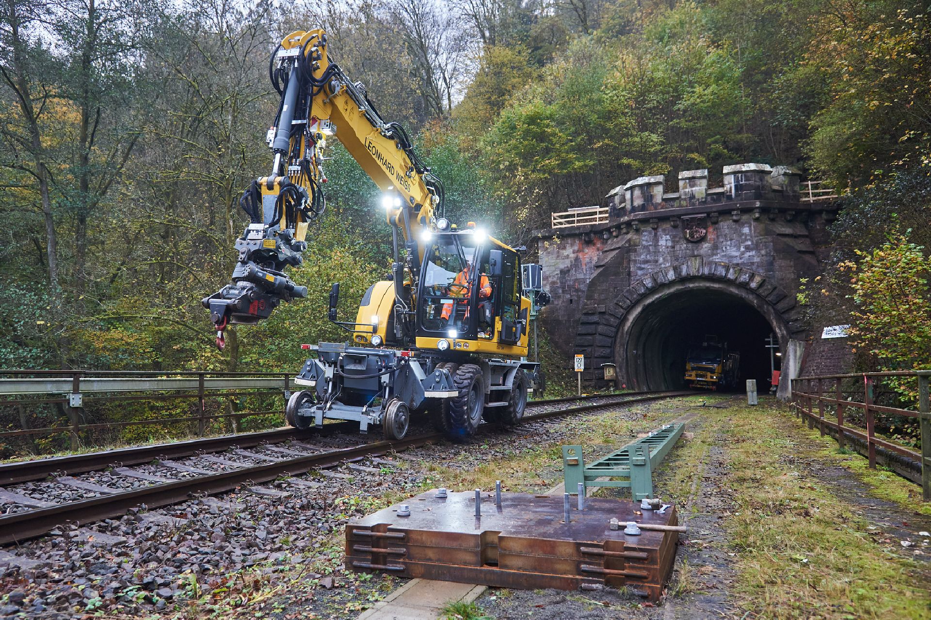 Práce na Eifelstrecke. Foto: Deutsche Bahn