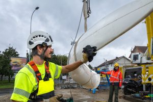 Stavba nové lanovky v Paříži. Foto: Île-de-France Mobilités