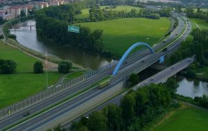 Vizualizace dálničního mostu přes řeku Moravu v Napajedlech. Foto: ŘSD