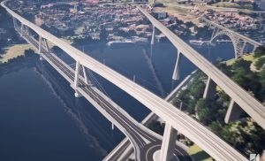 Vizualizace mostu pro vysokorychlostní trať v Portu. Foto: Infraestruturas de Portugal