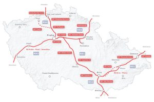 Mapa vysokorychlostních tratí v ČR, vize říjen 2024. Foto: MDČR