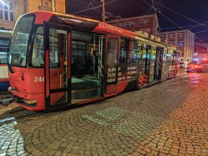 Srážka tramvají v Olomouci. Foto: Lucie Trávníčková