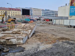 Rekonstrukce stropní desky stanice metra Florenc. Foto: Zdopravy.cz / Jan Nevyhoštěný