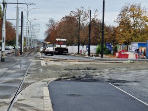 Stavba Dvoreckého mostu v Praze (listopad 2024). Foto: Zdopravy.cz / Jan Nevyhoštěný