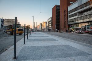 Dokončované prodloužení tramvajové trati na Pankráci. Foto: PID