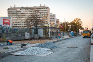 Dokončované prodloužení tramvajové trati na Pankráci. Foto: PID