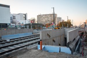 Dokončované prodloužení tramvajové trati na Pankráci. Foto: PID