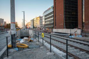 Dokončované prodloužení tramvajové trati na Pankráci. Foto: PID