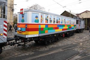 LEGO tramvaj v Budapešti.
Zdroj: BKK