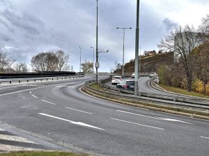 Dokončená rekonstrukce rampy na mostu Barikádníků v Praze. Foto: TSK