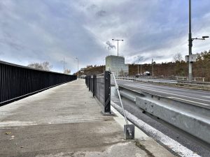 Dokončená rekonstrukce rampy na mostu Barikádníků v Praze. Foto: TSK