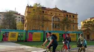 Nová tramvajová trať v Barceloně mezi stanicemi Glòries a Verdaguer. Foto: Ajuntament de Barcelona