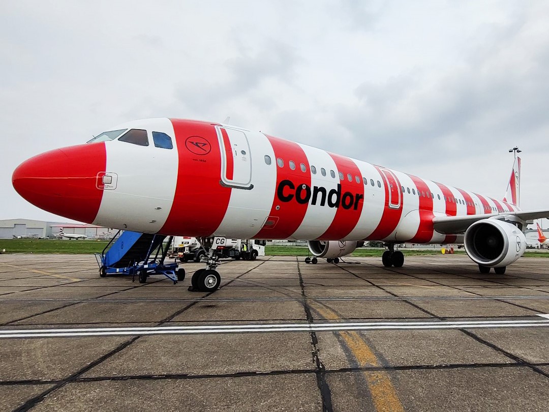 Airbus v barvách letecké společnosti Condor. Zdroj: Condor