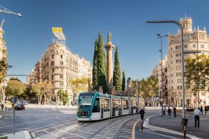 Nová tramvajová trať Glòries - Verdaguer v Barceloně. Foto: Ajuntament de Barcelona