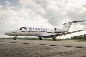 Cessna Citation C-525B Cj3 s registrací OK-KIN. Zdroj: Aeropartner