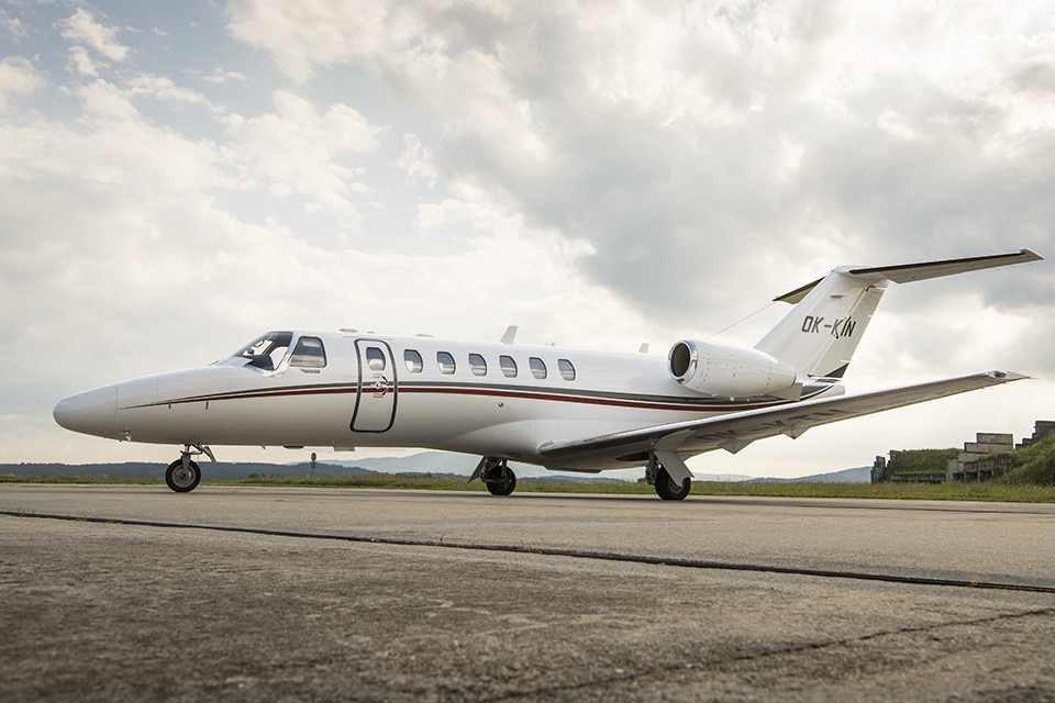 Cessna Citation C-525B Cj3 s registrací OK-KIN. Zdroj: Aeropartner