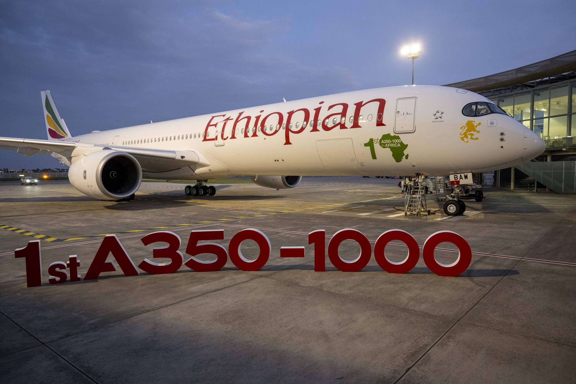 Airbus A350-1000 v barvách Ethiopian Airlines. Zdroj: Airbus