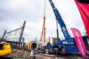 Příprava na ražbu kabelovodu pod kolínským nádražím. Foto: Město Kolín