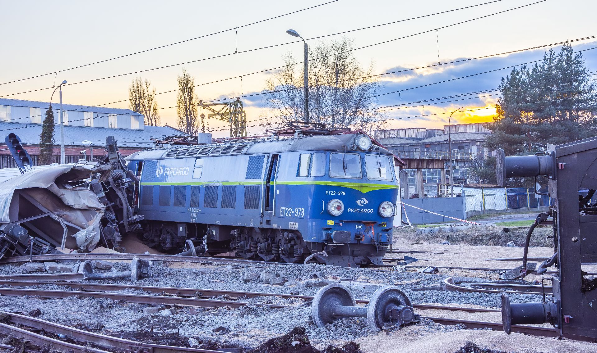 Nehoda u stanice Kuźnia Raciborska. Foto: Daniel Kuczob