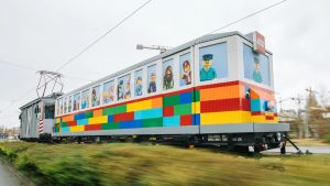 LEGO tramvaj v Budapešti.
Zdroj: BKK