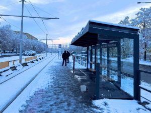 Zmodernizovaná zastávka Hrabůvka, Poliklinika v Ostravě. Foto: DPO