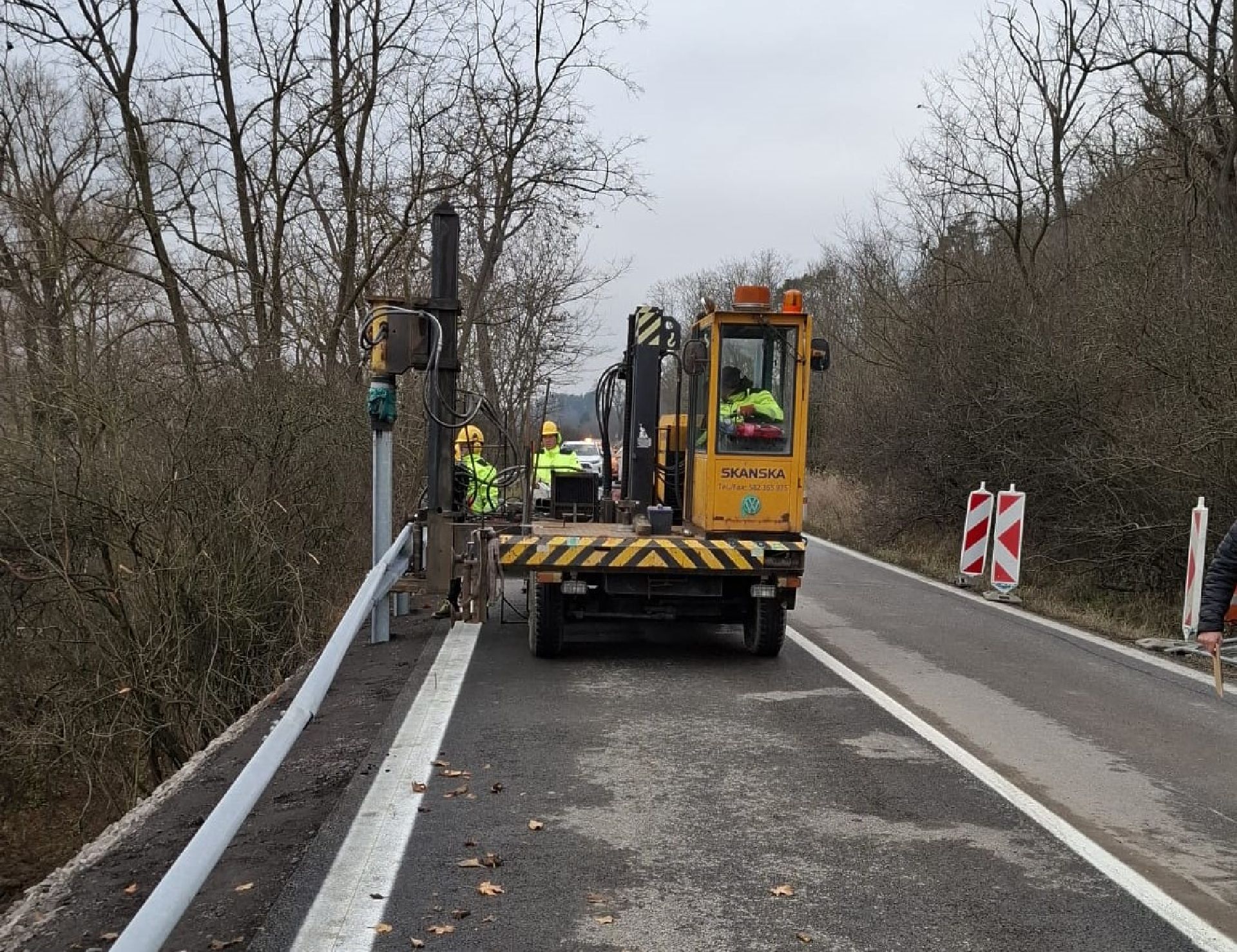 Oprava silnice I/23 na okraji Třebíče. Foto: ŘSD