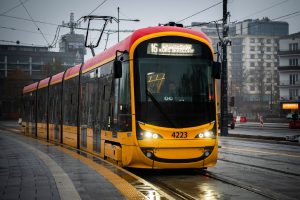 Otevření nové tramvajové trati do Wilanówa. Zdroj: Tramwaje Warszawskie