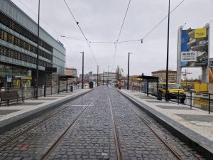 Prodloužení tramvajové trati a nová zastávka Pankrác. Foto: Zdopravy.cz / Jan Nevyhoštěný