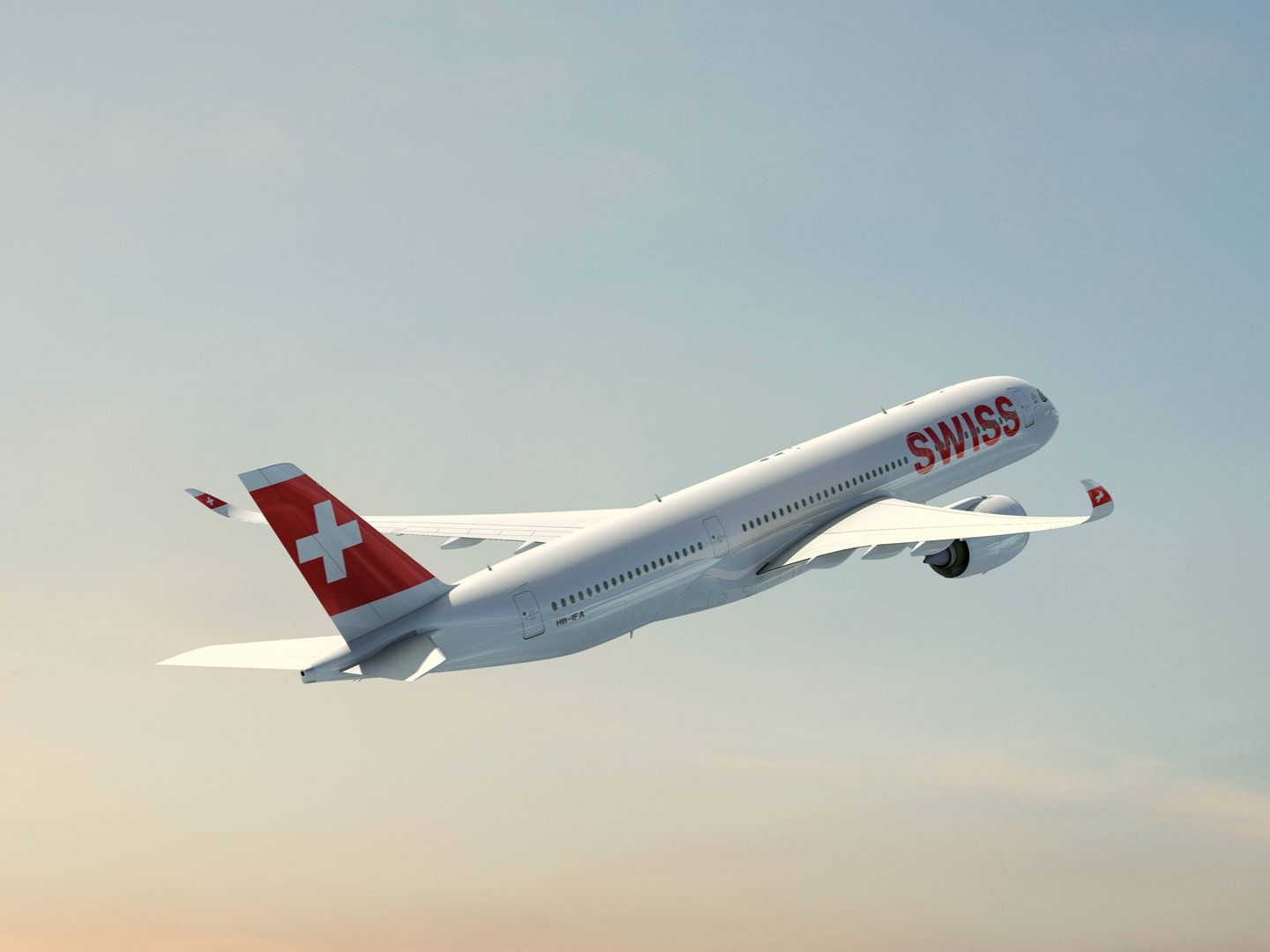 Airbus A350-900 v barvách letecké společnosti Swiss. Zdroj: Swiss