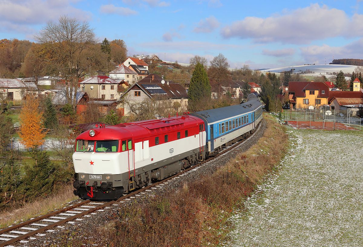 Lokomotiva T 478.1001 zvaná Bardotka či Barča. Autor: České dráhy/Tomáš Krajcar