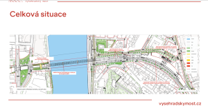 Urbanistický návrh navazující na rekonstrukci Vyšehradského mostu. Zdroj: Vysehradskymost.cz
