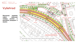 Urbanistický návrh navazující na rekonstrukci Vyšehradského mostu. Zdroj: Vysehradskymost.cz