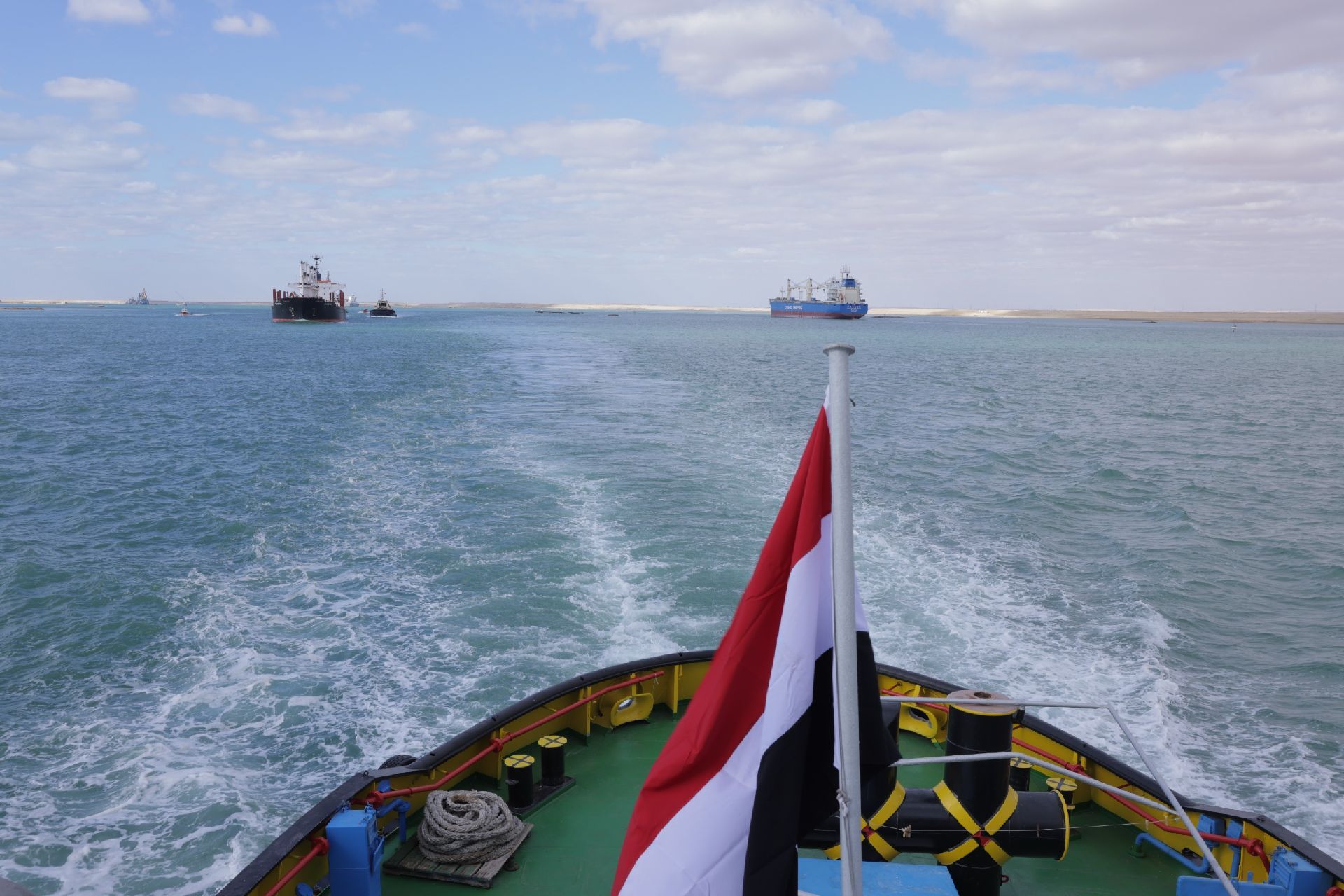 Rozšířená část Suezského průplavu. Foto: Suezcanal.gov.eg