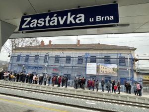 Zastávka u Brna 14. 12. 2024 v den slavnostního ukončení modernizace trati. Autor: Zdopravy.cz/Jan Šindelář