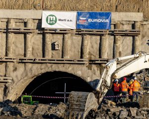 Ražba tunelu Homole. Foto: Eurovia CZ