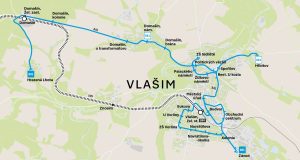 Mapa linek ve Vlašimi. Foto: PID