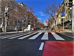 Cyklopruh v Ovenecké ulici na pražské Letné. Foto: TSK